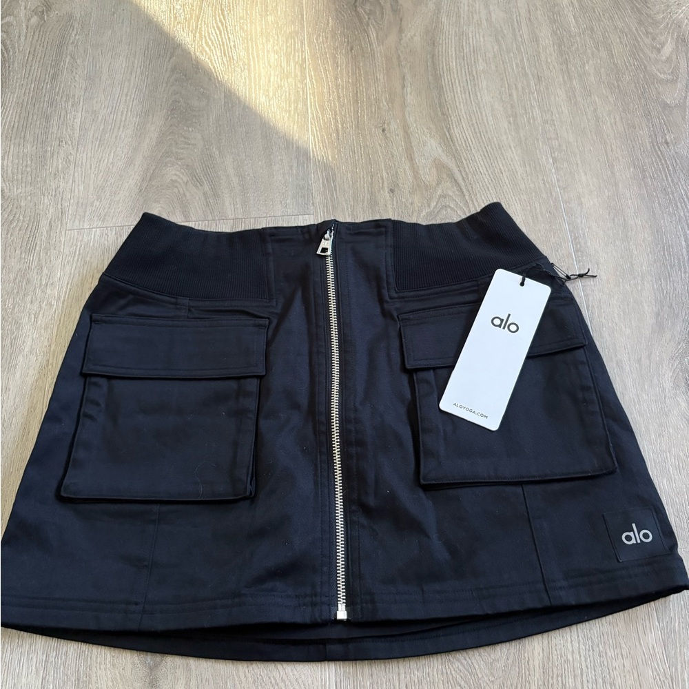 ALO Yoga Black Mini Skirt with Zipper